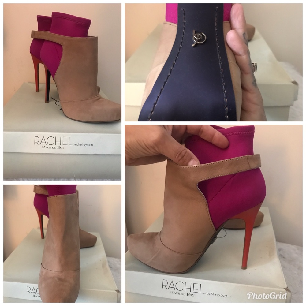 Rachel Roy Beige Pink Orange Heels